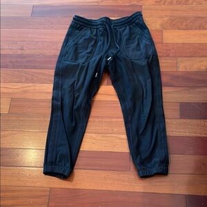 Athleta Black Track Pants with Tapered Legs